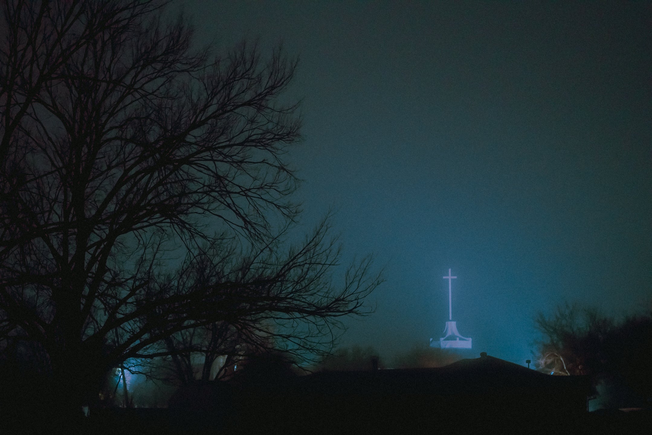 White Cross in Fog | Deep Ellum, TX | Feb 2021
